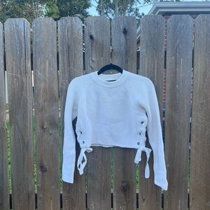 Topshop Knit Sweater with Side Ties